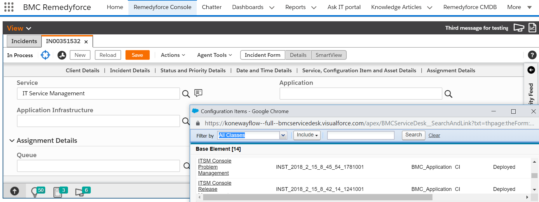 Idea Service And Application Field In Remedyforce Console Need To Follow Cmdb Structu Bmc Community