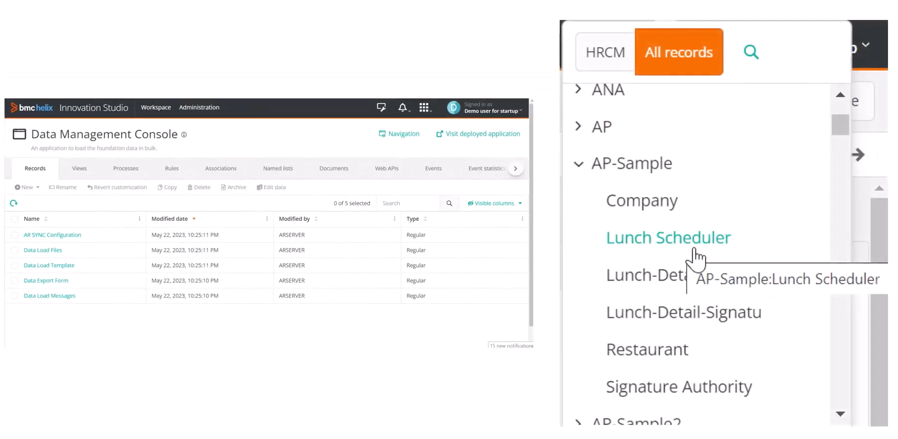 Innovation Suite-Exporting/Importing bulk data using the Data ...