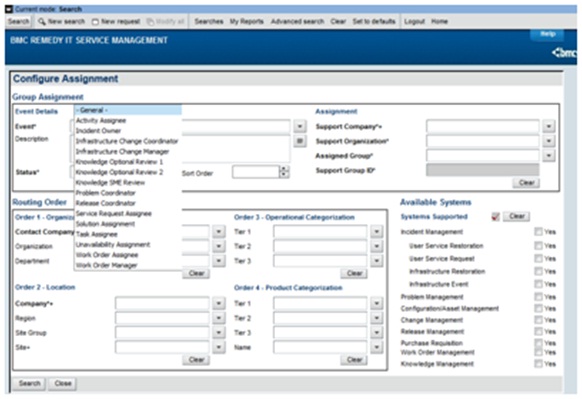 configure assignment form bmc