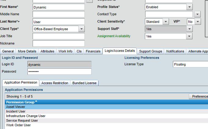 Smart IT: change request and task with custom row level access