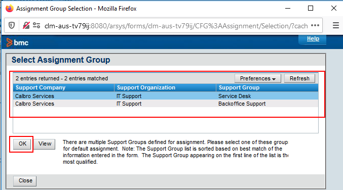 incident assignment to the right assignment group is based on