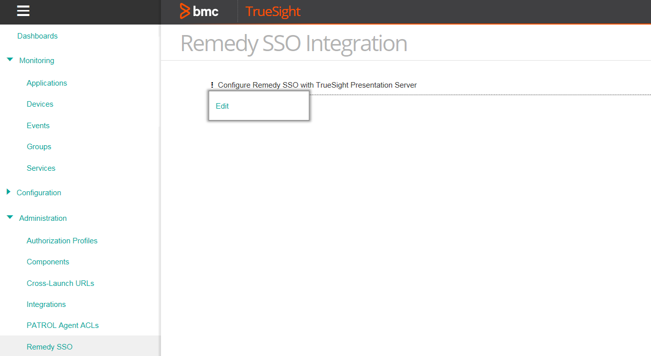How does one change the RSSO hostname as configured in the TrueSight ...
