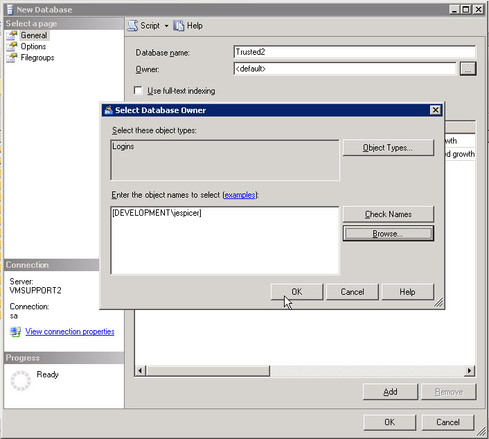 How to setup a trusted connection user in SQL Server 2005 or 2008 ...